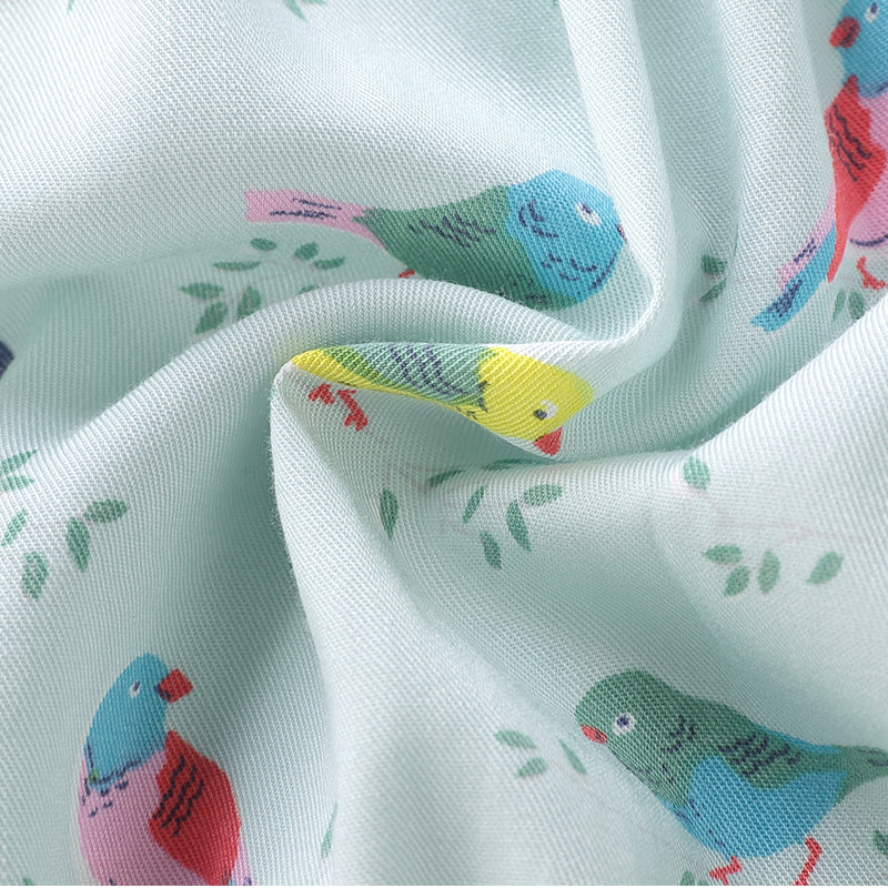 LABI BABY Newborn Baby Girl Rompers Infant Newborn Bodysuits Girl Bird Print Sleeveless Soft Cotton Jumpsuits Outfits Summer