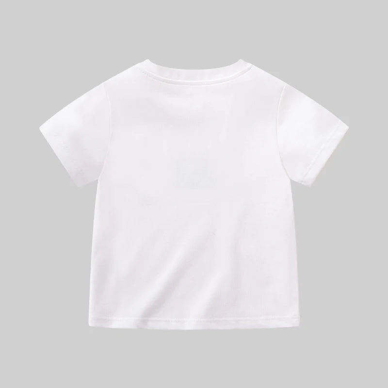 LABI BABY Summer Cartoon T shirt for Boy Girl Short Sleeve Top Children T-shirt Casual High-end Infant Clothes Clothing 1-6 Year