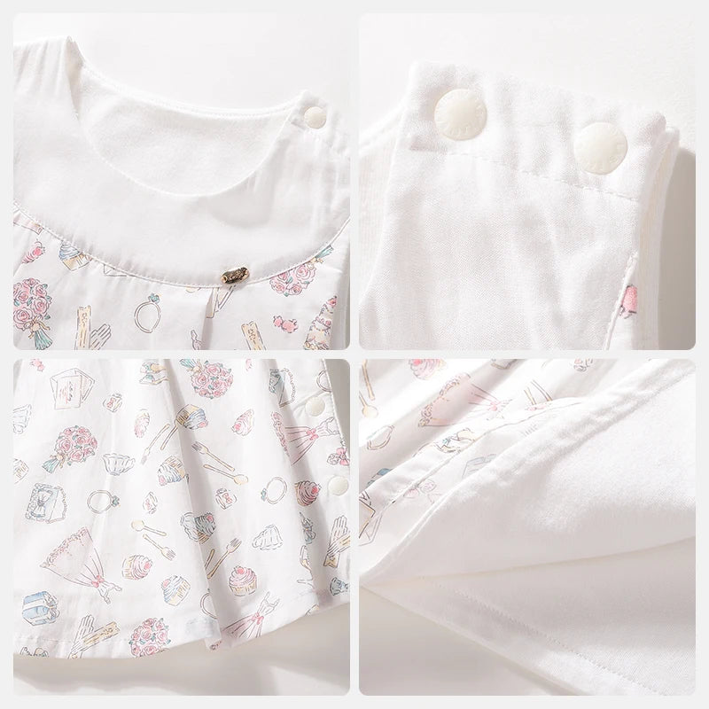 LABI BABY Summer Sleeveless Vest for Baby Girls Boys Cartoon Sleeveless Top Toddler Children Thin Cotton Clothes Kids Clothing