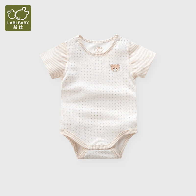 LABI BABY, peleles de algodón para bebés recién nacidos, ropa de verano para niños, monos de manga corta con cuello redondo, monos para bebés, ropa
