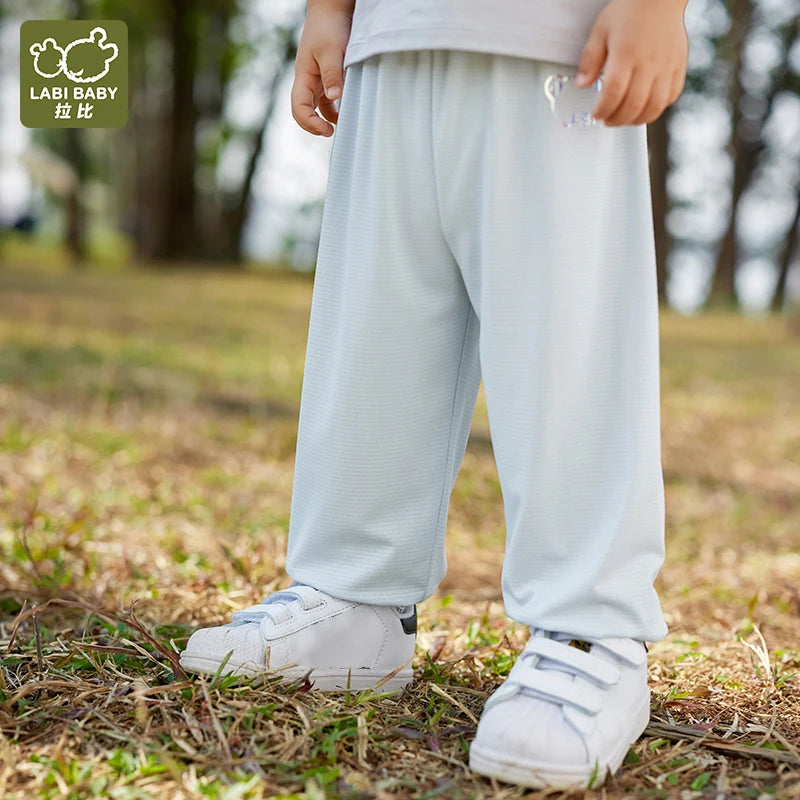 LABI BABY Summer Thin Pants for Boys Girls 1-10 Year Children Student Sun Protective Pants Breathable Trousers Outdoor Clothing