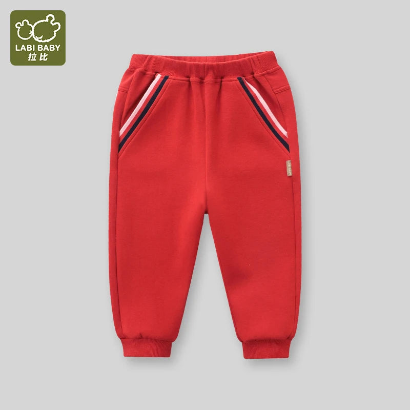 LABI BABY Sports Pants for Kids Green Red Trousers Boys Girls Elastic Waist Casual Sweatpants Children Clothes Autumn 66-110cm