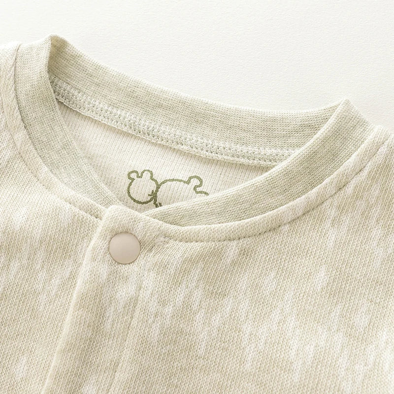 Geometric Baby Bodysuit Spring Autumn Infant Romper Grey Green Daily Jumpsuit Home Underwear Soft Toddler Clothes Boys Girls