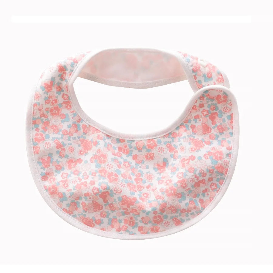 Baby Girls Romper Set Long Sleeve Bodysuit Floral Pants Flowers Bibs Toddler Lovely Outfit Spring Autumn Kids Infant Clothing