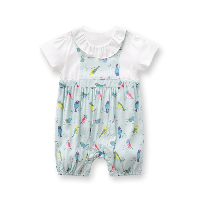 LABI BABY Mono de dibujos animados para niños y niñas, mono infantil de verano, ropa fina para niños, ropa cómoda para niños