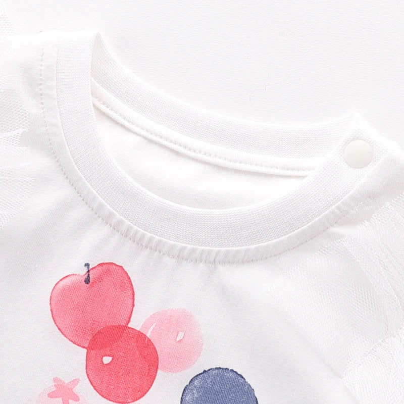 Spring and Autumn Cute Dress 1-2 Year Old Girl Lace Dress Long sleeved Shoulder Open Button Casual Children's Clothing