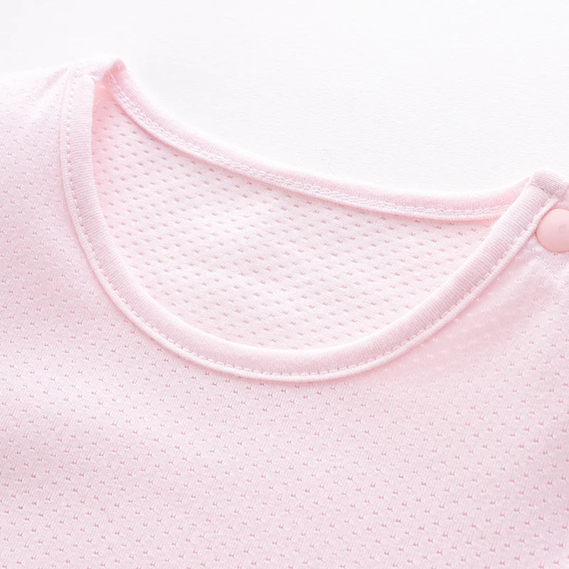 LABI BABY Short Sleeve Rompers for Newborn Baby Soft Cotton Infant Classic Pajamas Solid Color Clothes Boy and Girl Clothes
