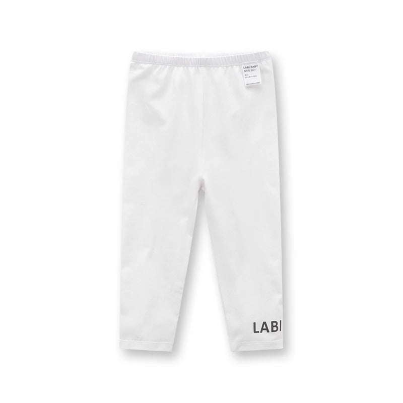 LABI BABY 1-4 Years Kids Elastic Leggings for Girls Children Spring Autumn Indoor Outdoor Casual Pants Toddler Trousers Clothes