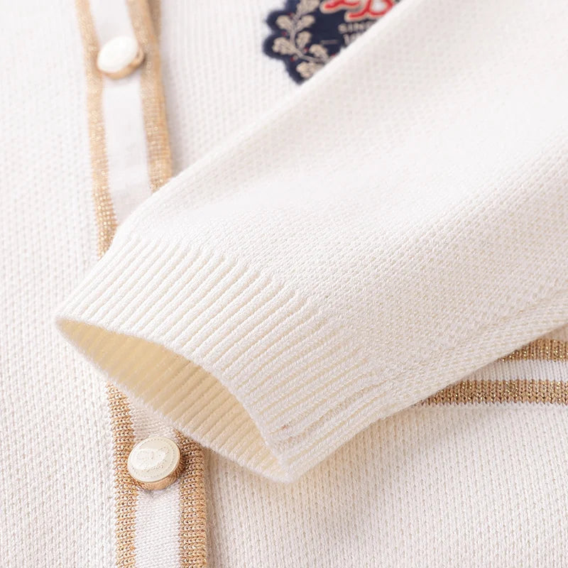 LABI BABY Girls Knitted Cardigan Autumn Sweater Coat Long Sleeve Knit Toddler Girl Outerwear Knitwear Tops High-end Kids Clothes