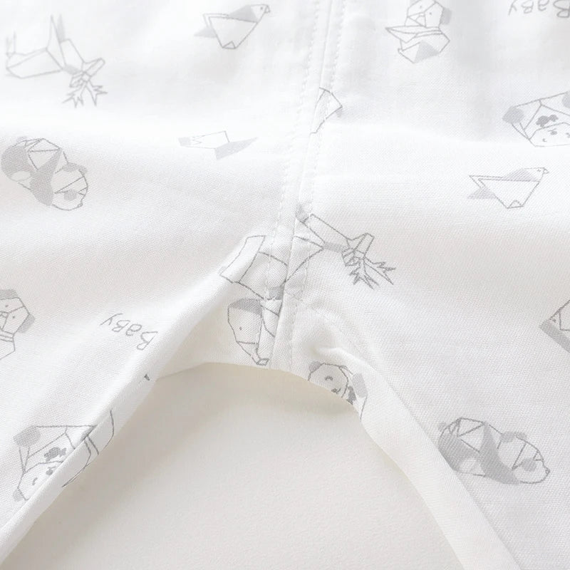 LABI BABY Cute Cartoon Print Children's half sleeve Cardigan Top and Pant Set Baby Girl Clothes Spring Clothing Boys Set