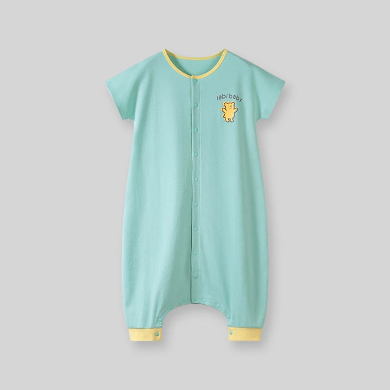 LABI BABY Sleeping Bags for Toddler Kids Cartoon Bear Pattern Sleepwear Children Sleeping Jumpsuit One piece Bodysuit Clothes