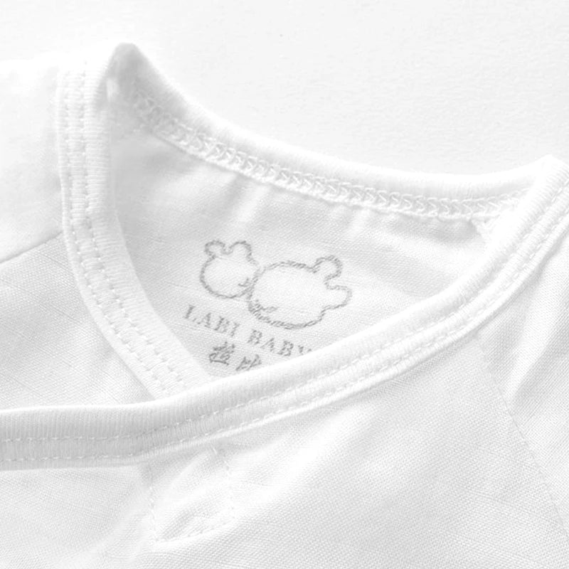 LABI BABY Pure Cotton Romper Cartoon Slant Opening Jumpsuit for Boys Girls Newborn Summer Thin Bodysuits Infant Children Clothes