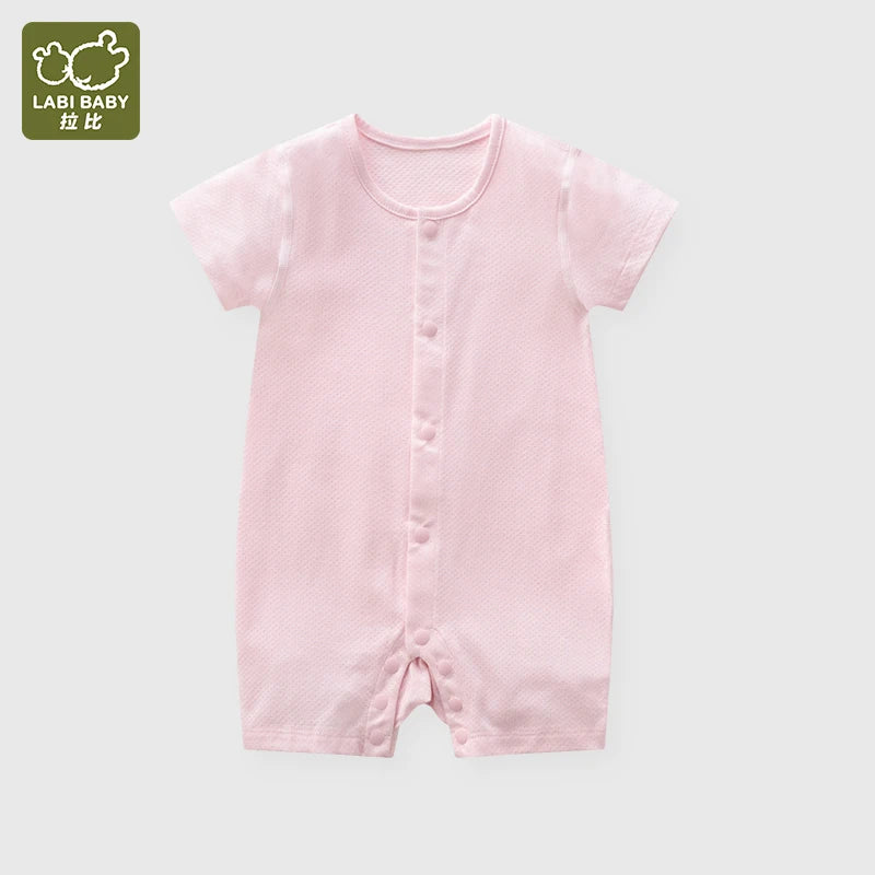LABI BABY recién nacido, pelele súper fino suave, mono de verano de manga corta para niñas pequeñas, pelele infantil, mono transpirable, regalo para bebé