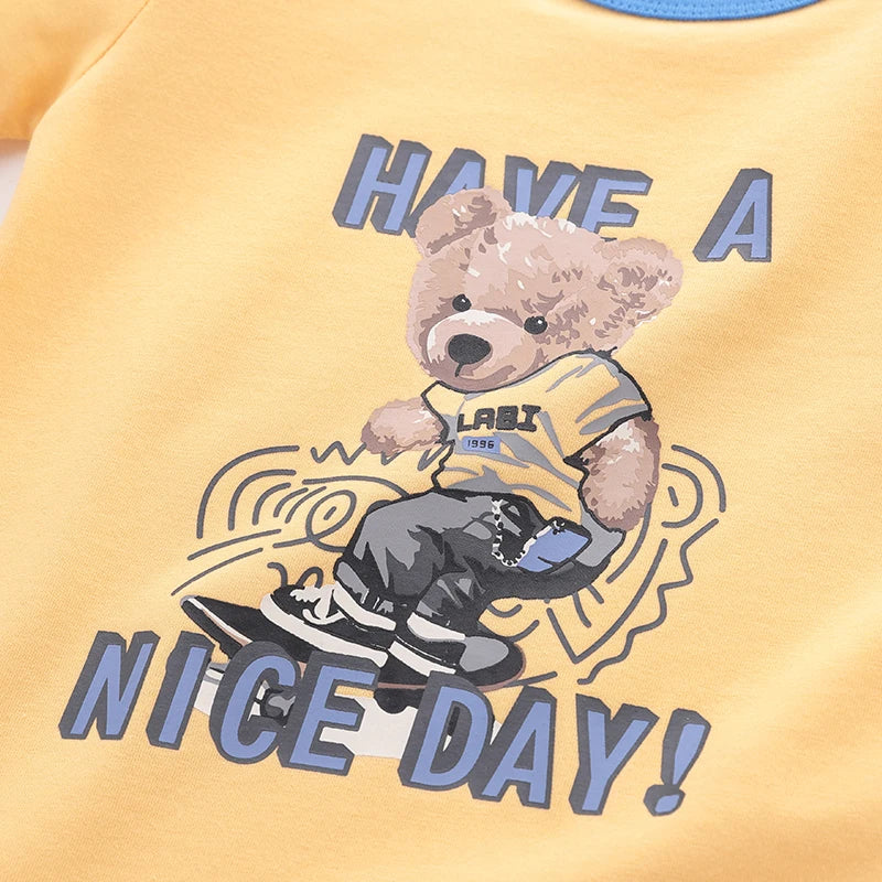 Summer Baby Boys Romper Cotton Infants Bodysuits Newborn Jumpsuits Onesie Round Neck Shoulder Buckle Children Clothes 12-36Mouth