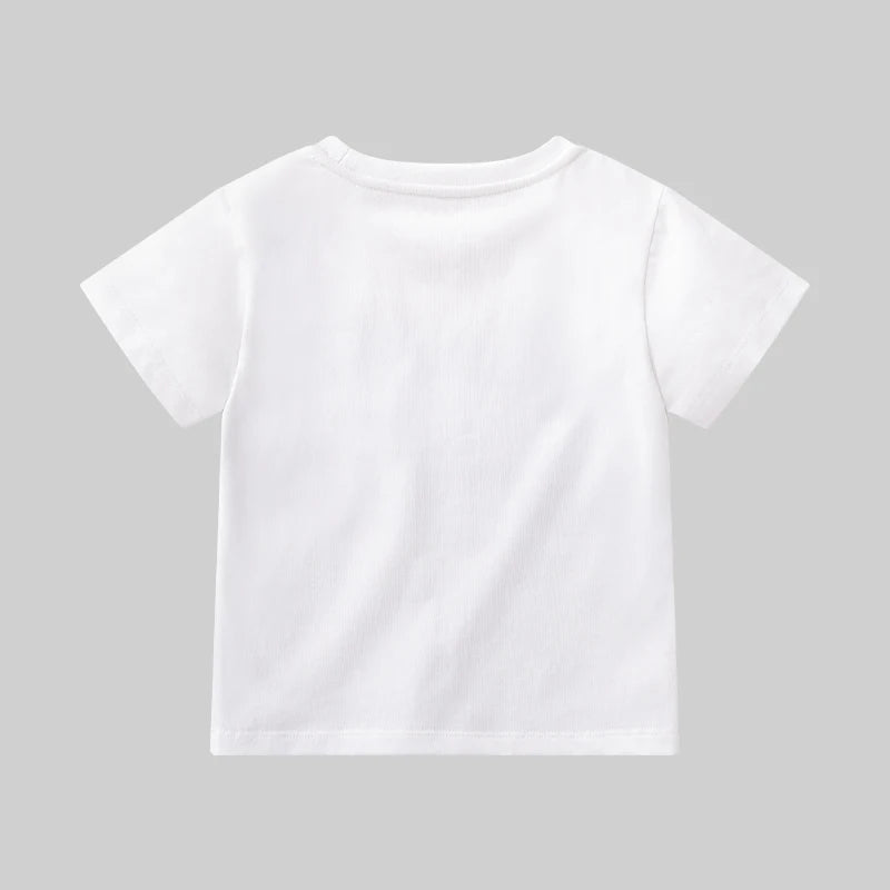 LABI BABY Summer Cartoon T shirt for Boys Girls Short Sleeve Top Children T-shirt High-end Infant Clothes Clothing 1-6 Year Old