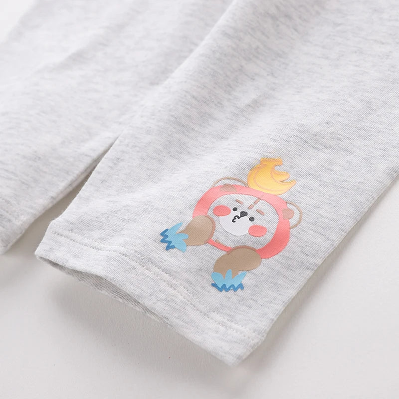 Summer Baby Casual Pants for Boys Girls Cartoon Cute Leggings Girls Versatile Pants 1-4 Year Old Kids Clothing Children Pants