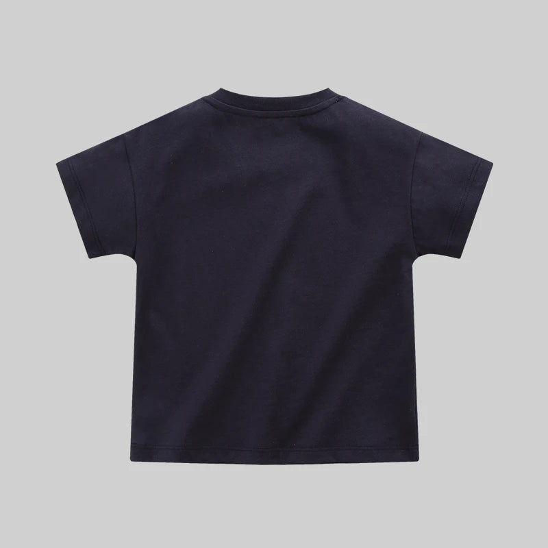 LABI BABY Kids Summer Cotton Round Neck Sleeve Short T-shirt boy and girl Cartoon Print Casual Children's clothing