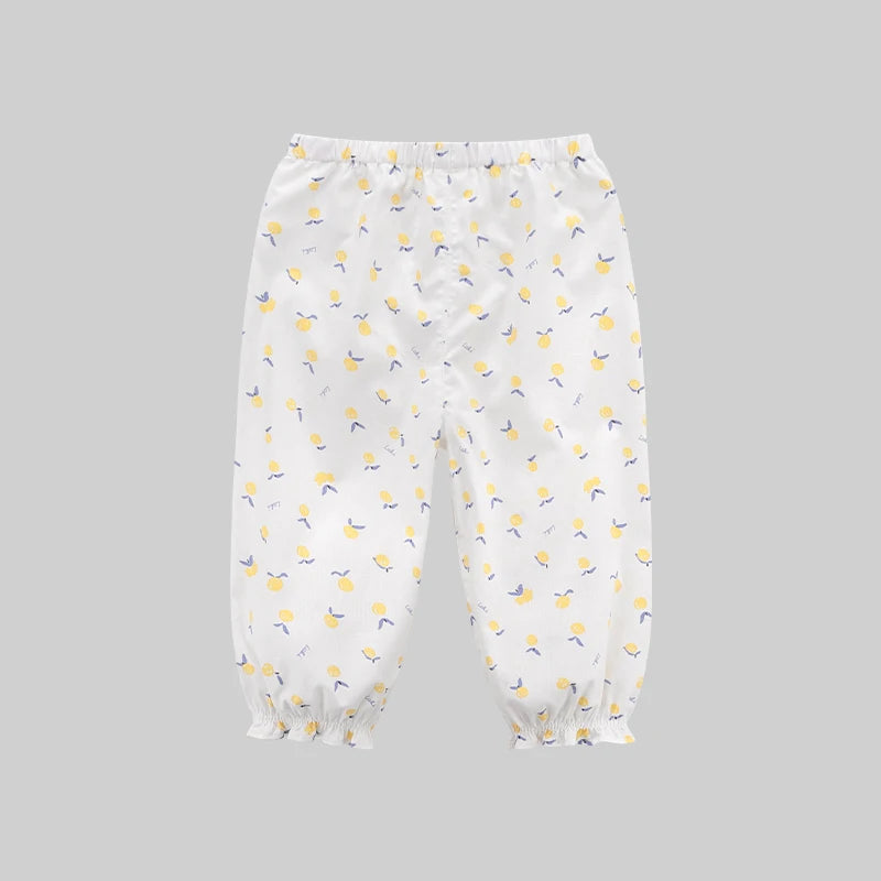 Four Seasons 1-5 Year Old Girl's Casual Loose Pants Lightweight Breathable Mosquito Proof And Wind Proof Thin Pants
