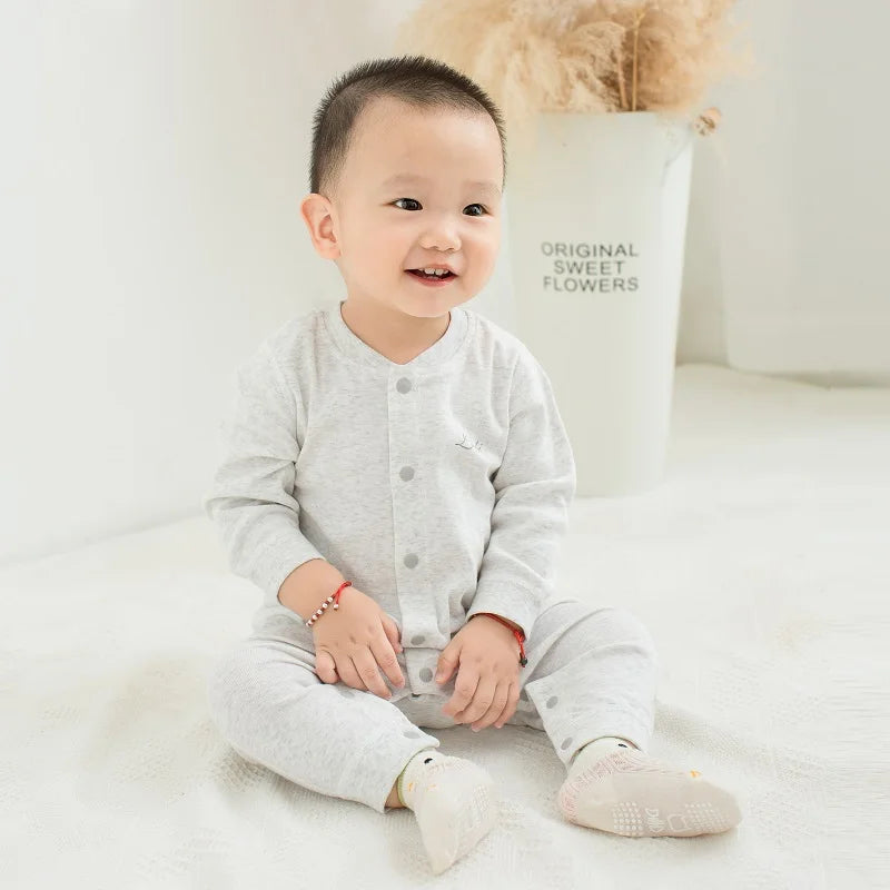 Spring Autumn Pure Cotton Long Sleeved Jumpsuit 0-3 Years Baby Bodysuit Toddler Onesie Baby Romper Infant Children Clothing