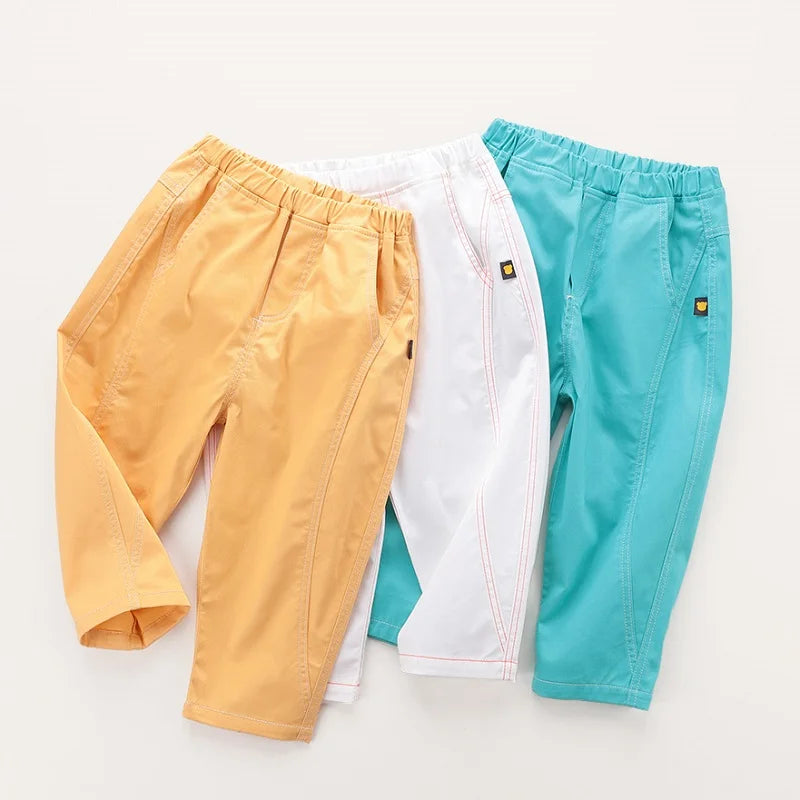 1-6 Years Candy Colors Stylish Kids Pants Baby Boys Girls Cotton Casual Trousers Elastic Waist Children Sports Pants Clothes