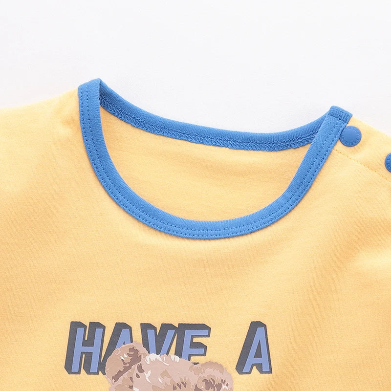 Summer Baby Boys Romper Cotton Infants Bodysuits Newborn Jumpsuits Onesie Round Neck Shoulder Buckle Children Clothes 12-36Mouth