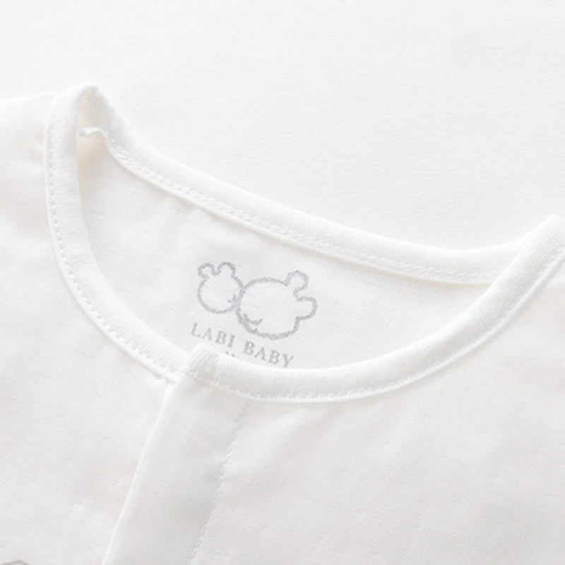 LABI BABY Cute Cartoon Print Children's half sleeve Cardigan Top and Pant Set Baby Girl Clothes Spring Clothing Boys Set