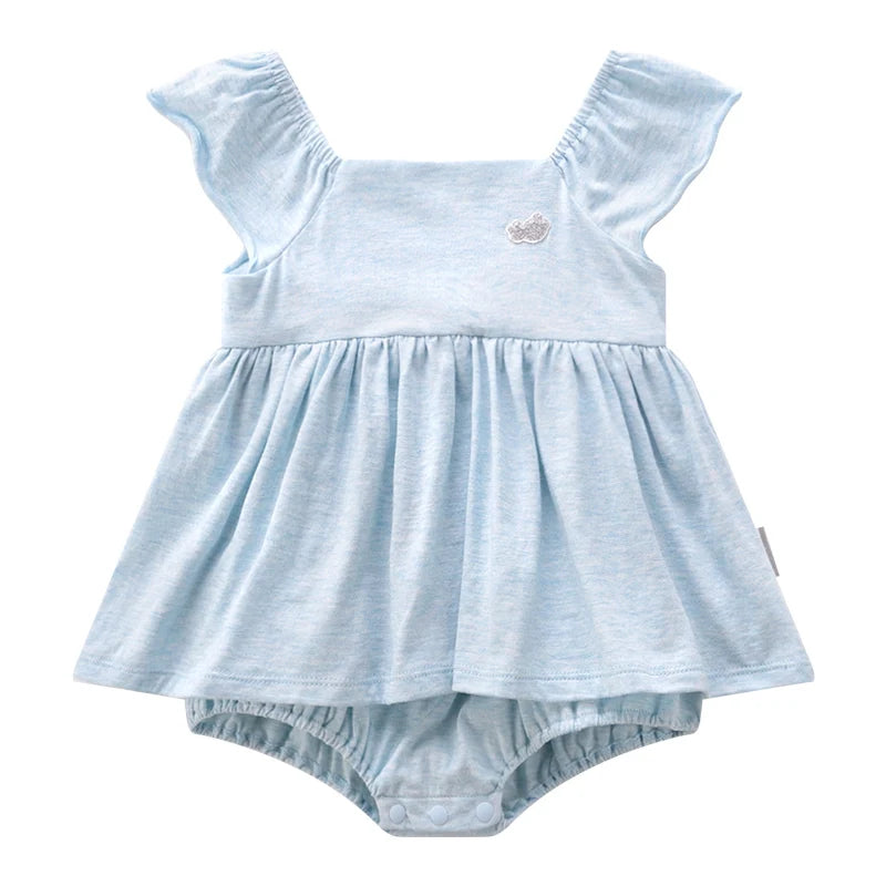 LABI BABY Butterfly Sleeve Romper Toddler Girls Summer Sleeveless Onesie Newborn Ruffle Bodysuits Infant Playsuits Jumpsuit Kids