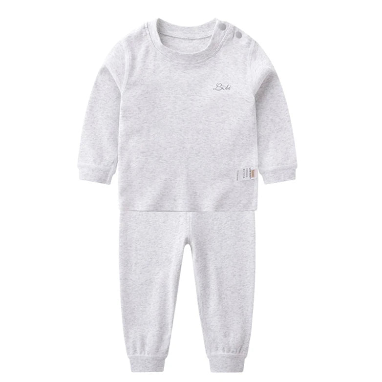 LABI BABY Boys Pajamas Kids Clothes Girls Children's Solid Homewear Sets Tops+Pants Long Sleeve Baby Clothing Sets Nightwear