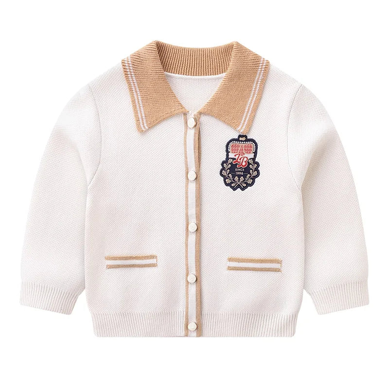 LABI BABY Girls Knitted Cardigan Autumn Sweater Coat Long Sleeve Knit Toddler Girl Outerwear Knitwear Tops High-end Kids Clothes