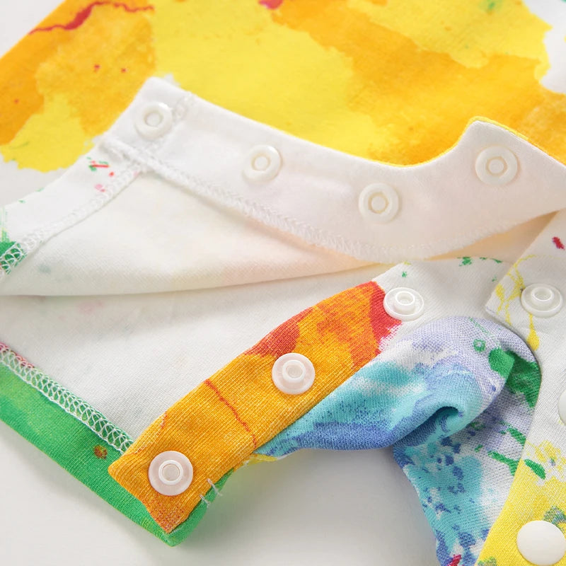 LABI BABY Toddler Bodysuit Colorful Summer Jumpsuit for Newborn Baby Boys Girls Infant Children One-piece Clothes Party Clothing