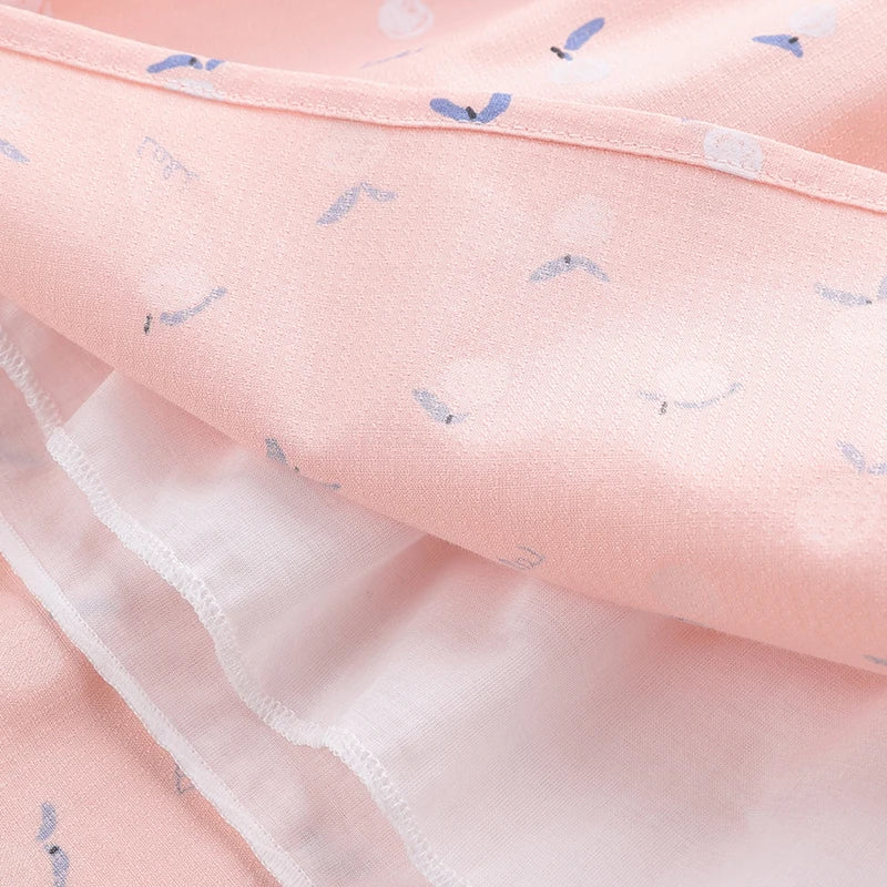 Pink Floral Dresses for Girls Flowers Print Full Sleeve Dress Cotton Lace Round Neck Baby Clothes Kids Knee Length Dress 2024