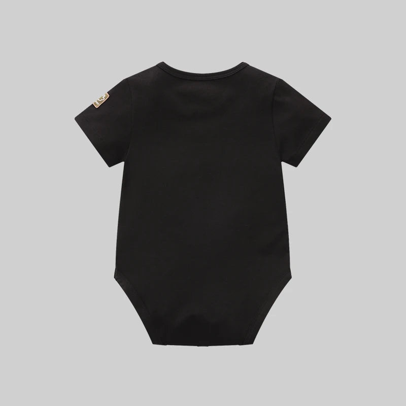 LABI BABY Cartoon Bodysuit for Boy Girls Fashion Bear Print Cotton Toddler Romper Infant Short Sleeve Newborn Soft Summer Romper