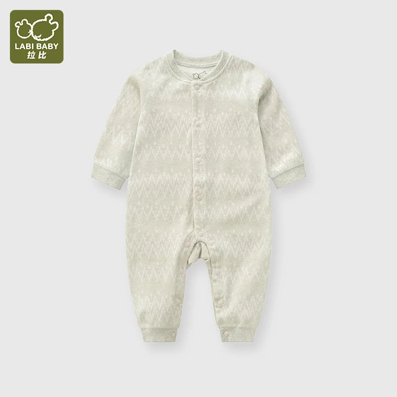 Geometric Baby Bodysuit Spring Autumn Infant Romper Grey Green Daily Jumpsuit Home Underwear Soft Toddler Clothes Boys Girls