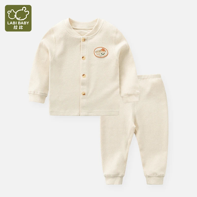 LABI BABY High-end Long Sleeve Cardigan Top Pant Set Infant Girls Boys Clothes Toddler Spring Autumn Baby Clothing Gift 0-18M