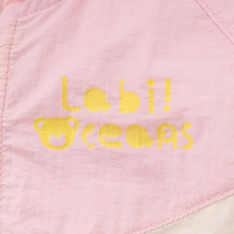 LABI BABY 1-6 Toddlers Windproof Hooded Jacket Thin Zipper Coat for Boys Girls Kids Casual Outerwear Spring Autumn Baby Clothes