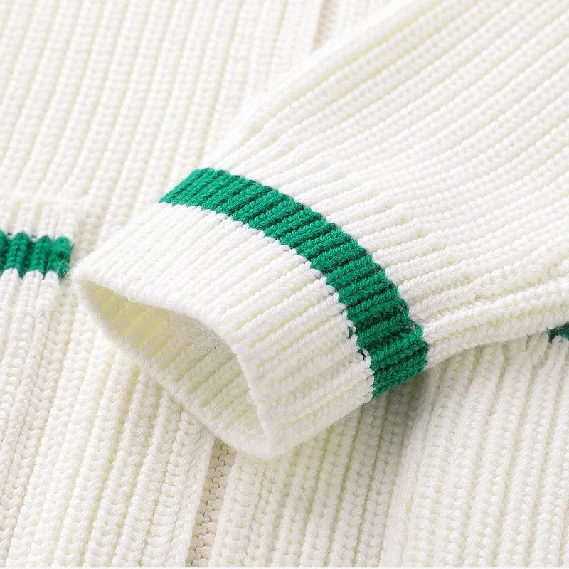 LABI BABY Girls Knitted Sweater Cardigan Autumn Sweater Coat Knitwear Outerwear Fashion Collar Tops Children Clothes 1-6 Toddler