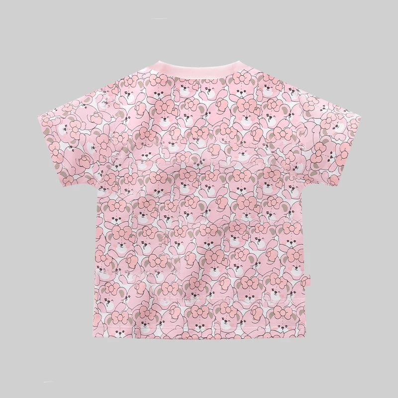 LABI BABY Summer Girls 2-5 Year Old Printed T-shirt High Quality Casual Loose kids clothes