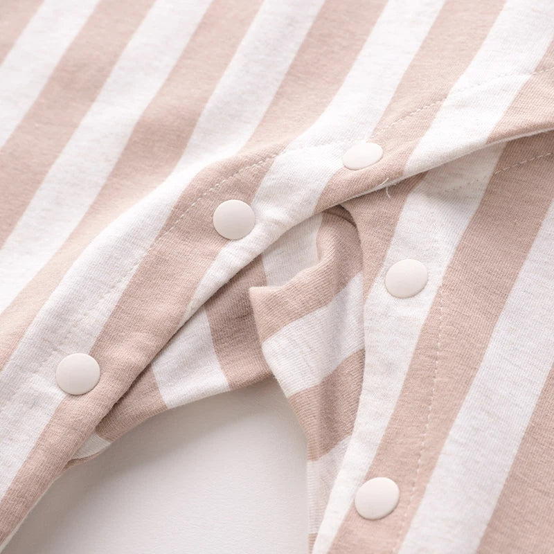 Four Seasons Newborn Bodysuit 0-24 Months Baby Stripe Jumpsuit Male Baby Female Baby Cartoon Climbing Clothes