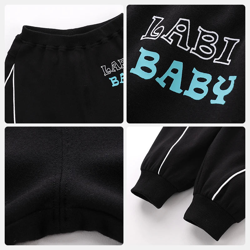 LABI BABY Boys Sports Pants Toddler Casual Loose Pants Cotton Kids Elastic Legging Infant Bottoms Outdoor Trouser Children Cloth