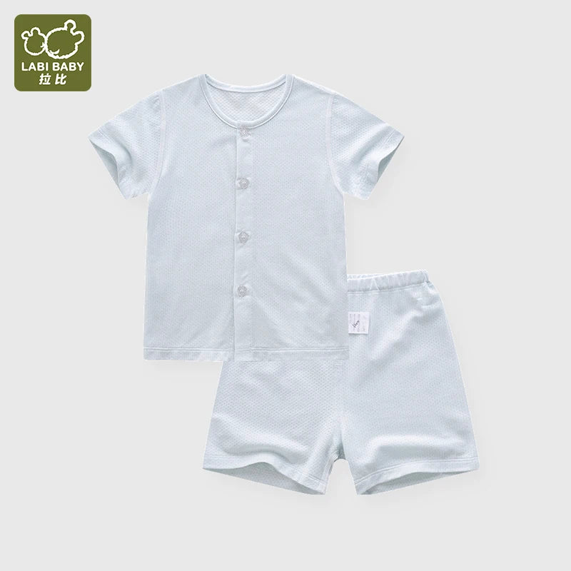 LABI BABY kids Clothing Summer Short Sleeve Home Sleepwear Children Sets Kids Clothes Boy Girl T-shirt shorts Cotton Suit Baby