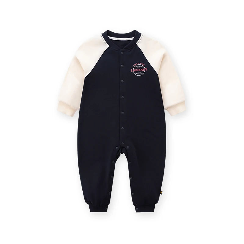LABI BABY Autumn Rompers Boys Girls Baseball Pattern Sports Jumpsuit Toddler Bodysuits Infant Romper Casual Clothing 2 Colors