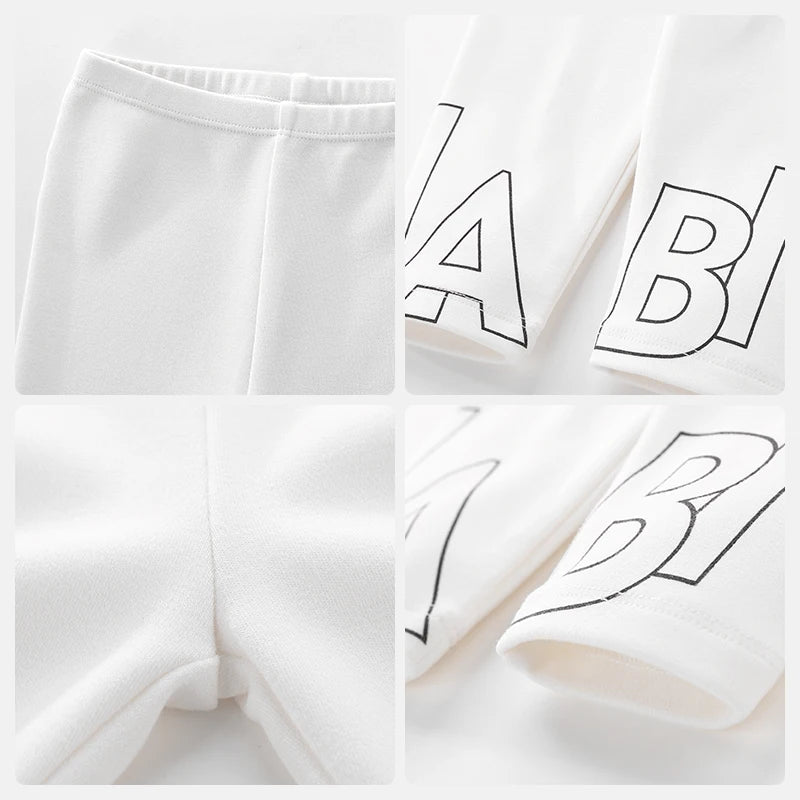 LABI BABY Girls Long Pants Autumn Warm Kids Leggings Children Sports Trousers Elastic Waist Soft Baby Pants Outdoor Indoor Pant