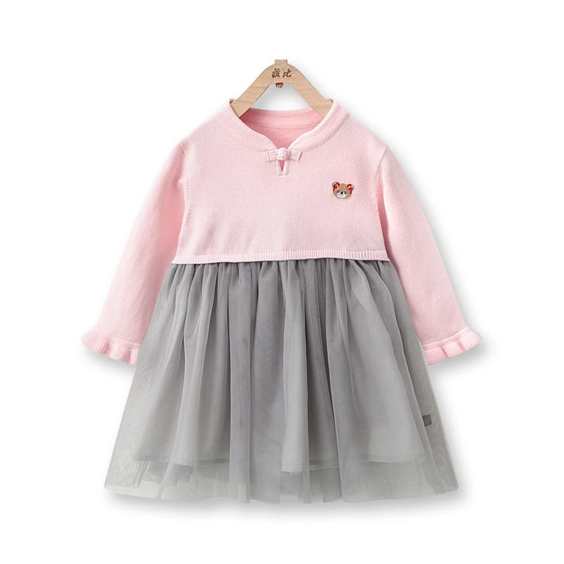 LABI BABY Girls Mesh Dresses High end Infant Dress for Toddler Girl Clothing Kids Ball Gown Children Party Festival Clothes