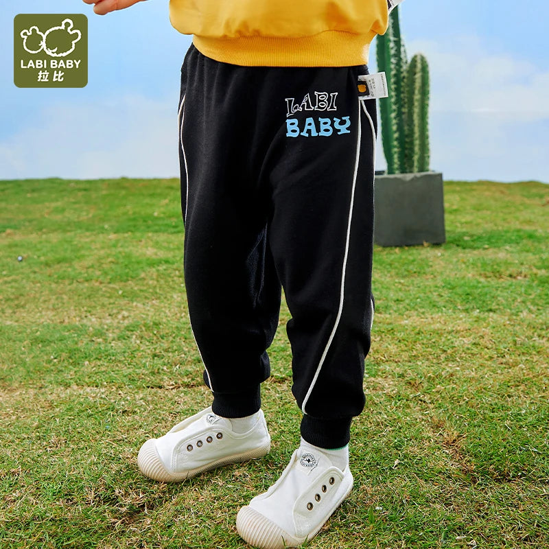 LABI BABY Boys Sports Pants Toddler Casual Loose Pants Cotton Kids Elastic Legging Infant Bottoms Outdoor Trouser Children Cloth