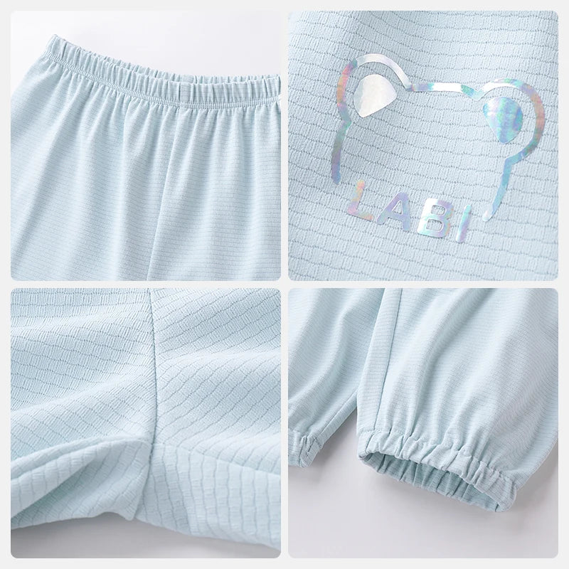 LABI BABY Summer Thin Pants for Boys Girls 1-10 Year Children Student Sun Protective Pants Breathable Trousers Outdoor Clothing
