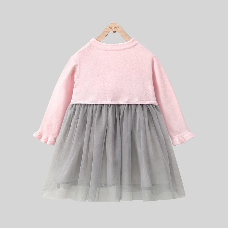 LABI BABY Girls Mesh Dresses High end Infant Dress for Toddler Girl Clothing Kids Ball Gown Children Party Festival Clothes