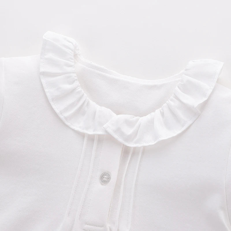 Children's Clothing Girls Solid Cotton Short Sleeve T Shirt For Girls Puff Sleeve Girl clothes Casual Tops T-Shirt For Girls