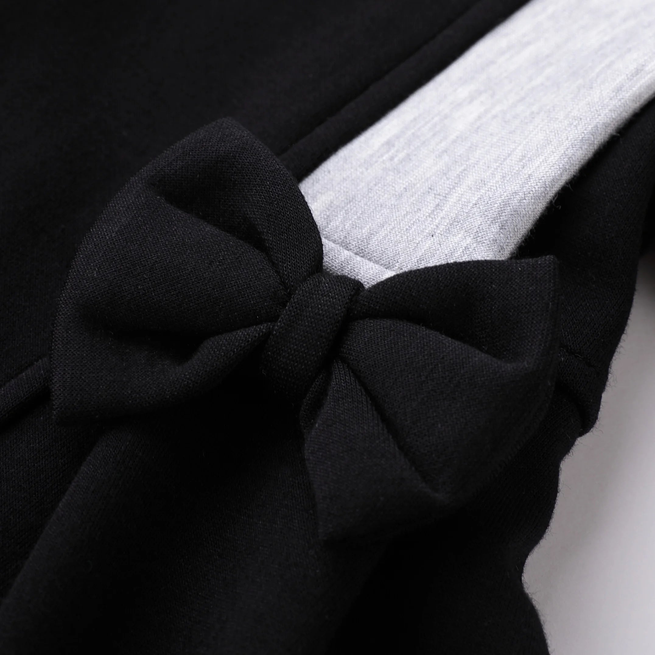 LABI BABY Girl Bow Dress Cool Fashion Long Sleeve Black Dresses for Kids Toddler Girls Autumn Dresses Children Casual Clothing
