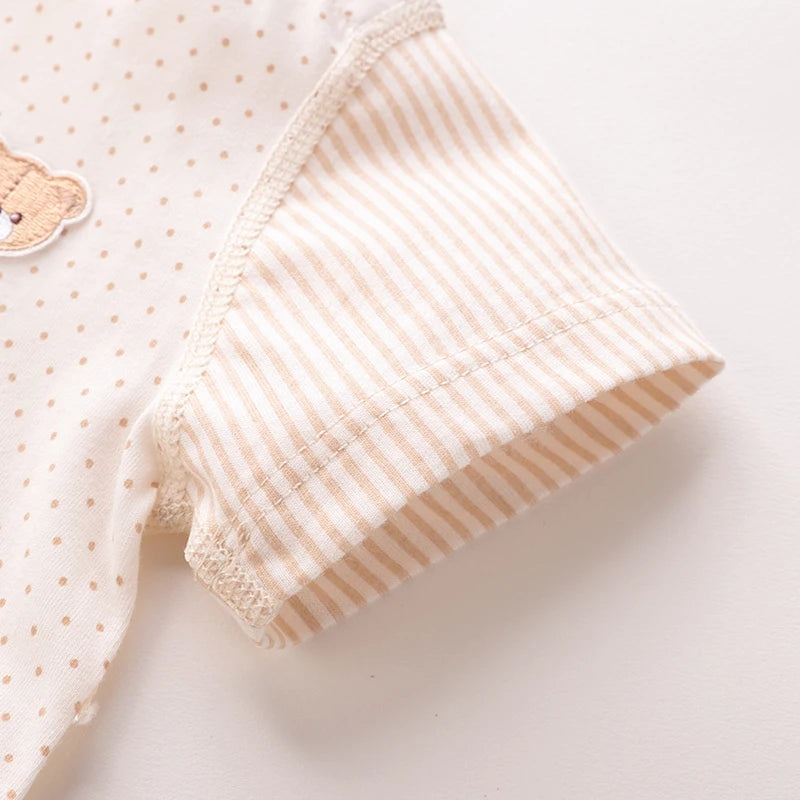 LABI BABY Newborn Baby Boys Cotton Rompers Clothes Summer Infant Kids Short Sleeve Round neck Jumpsuits Baby Bodysuits Clothing