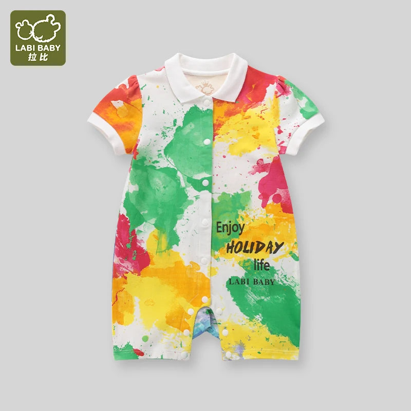 LABI BABY Body para niño, mono colorido de verano para recién nacidos, niños, niñas, niños, ropa de una pieza, ropa de fiesta